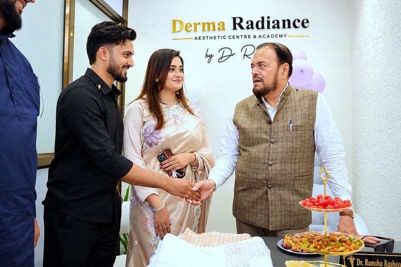 Dr. Ramsha welcoming guests at the grand opening